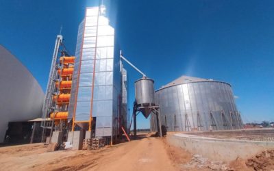 Avanza el montaje de los silos metálicos para soja en Bolivia