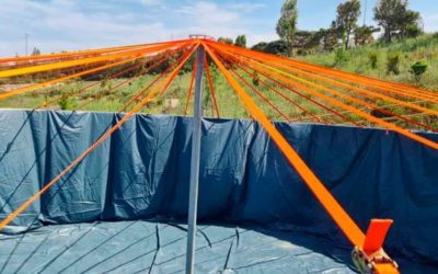 Irrigation Water Reservoir with Full Lining and Opaque Roof Tarp