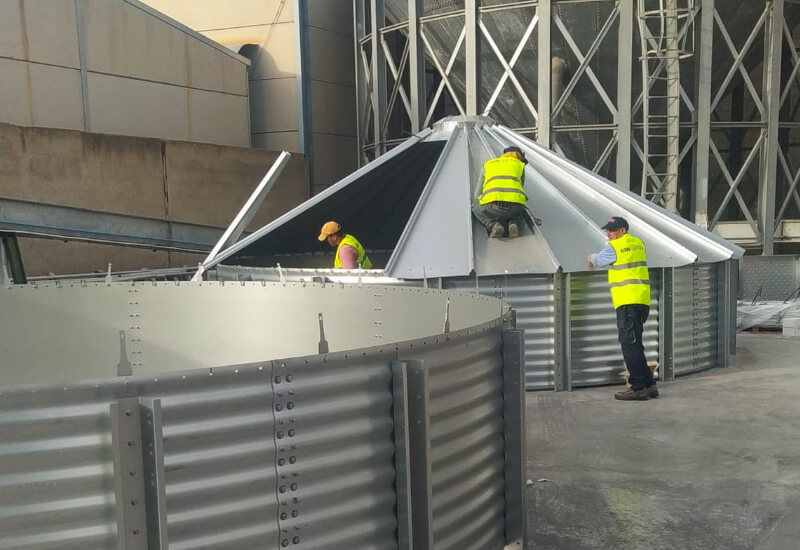 Installation of Soybean Meal Silos at a Feed Factory in Guadix