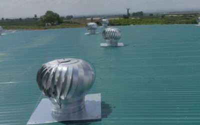 Nuevo depósito de 3.000 m³ con extractores en techo para agua potable