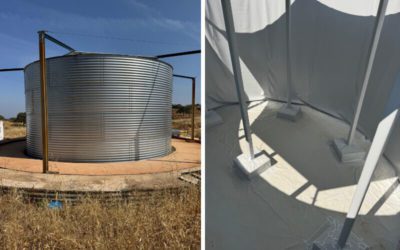 Nuevo depósito de agua para una granja de porcino en Sevilla