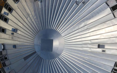 Installation Underway of a Forest-Chip Biomass Silo in Spain